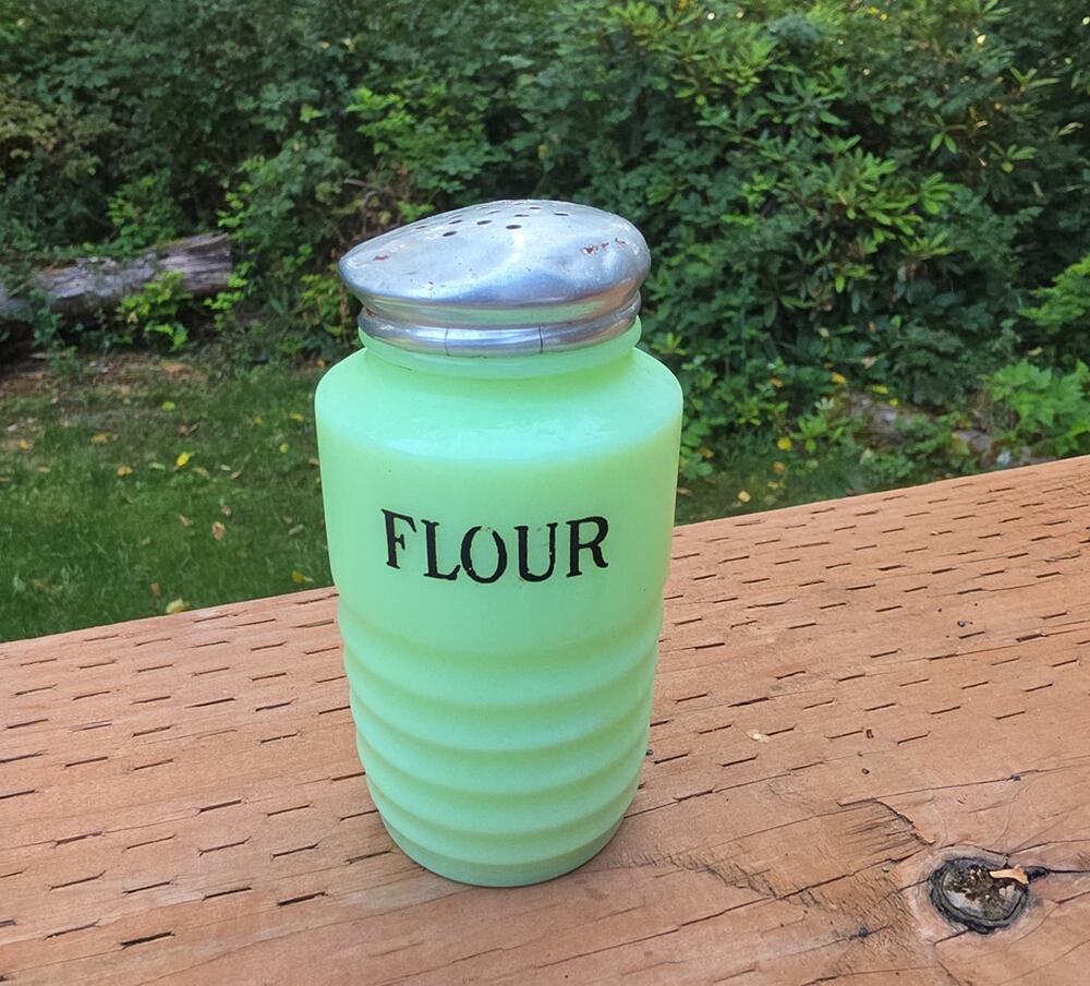 Jeanette Jadeite Flour Canister
